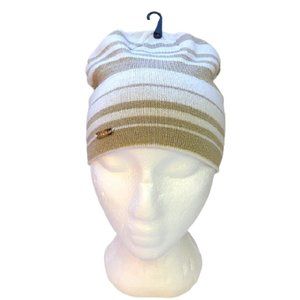 Calvin Klein Reversable Metallic 2 Tone Beanie NEW